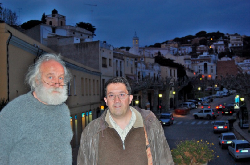 Francesc Vila (Arrels Cultura de Caldes) i Joaquim Graupera (Grup d'Història del Casal-Mataró)
